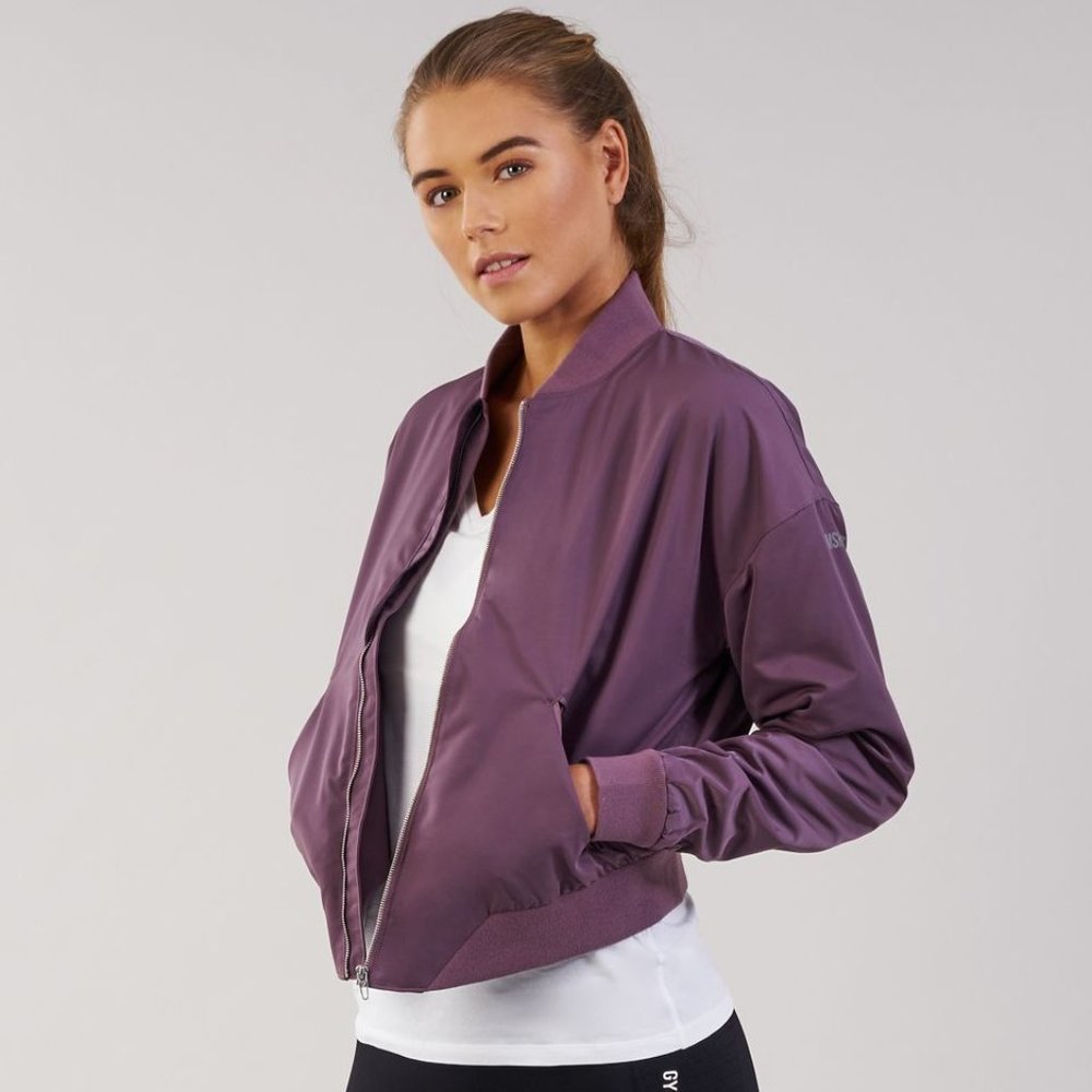 Gymshark Lo Bomber in Light Purple - Size S